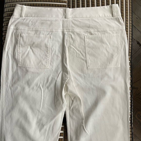Calvin Klein Collection White Ribbed Pants - Picture 4 of 10